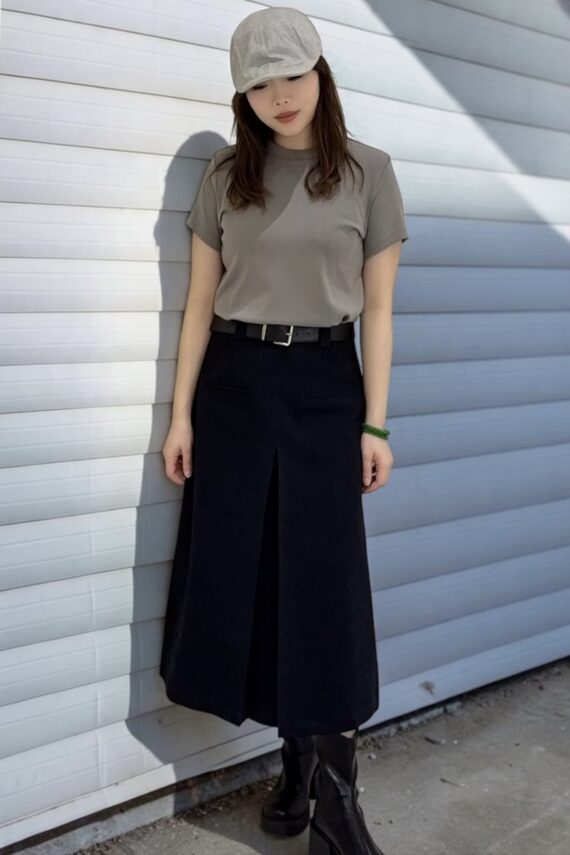 38964 STRAIGHT-CUT MIDI SKIRT