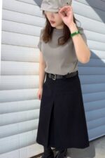 38964 STRAIGHT-CUT MIDI SKIRT