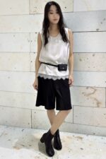 38859 SILKY LACE-TRIM SLEEVELESS TOP