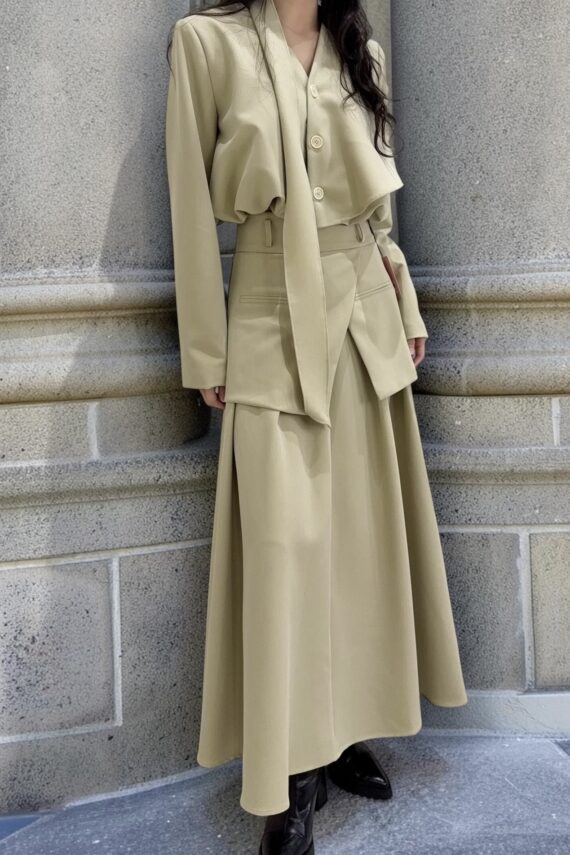 39168 MINIMALIST TAILORED SKIRT SET