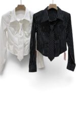 39211 CROPPED WAIST-FITTED SHIRT TOP