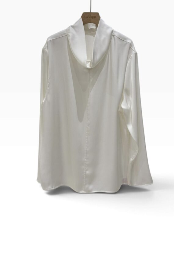 39283 SILK COWL NECK LONG SLEEVE TOP