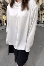 39283 SILK COWL NECK LONG SLEEVE TOP