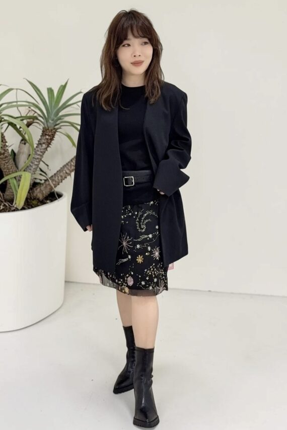 39218 SEQUIN MESH SKIRT