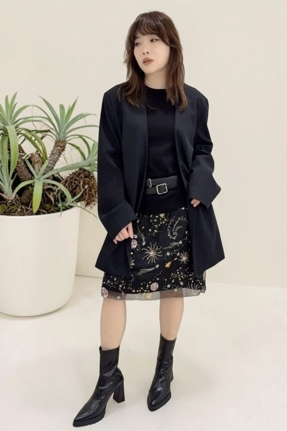39218 SEQUIN MESH SKIRT
