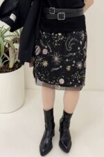 39218 SEQUIN MESH SKIRT