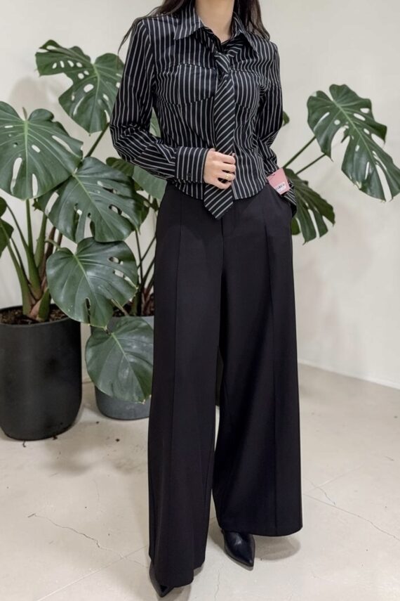 39211 CROPPED WAIST-FITTED SHIRT TOP