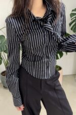 39211 CROPPED WAIST-FITTED SHIRT TOP