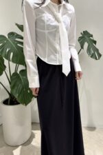 39211 CROPPED WAIST-FITTED SHIRT TOP