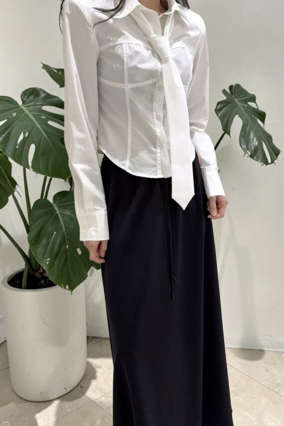 39211 CROPPED WAIST-FITTED SHIRT TOP
