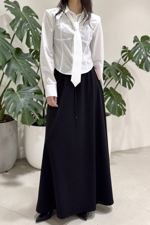 39211 CROPPED WAIST-FITTED SHIRT TOP