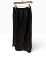 39291 CRINKLE LEATHER MAXI SKIRT