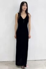 39198 VELVET DINNER DRESS