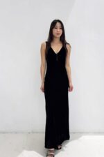 39198 VELVET DINNER DRESS