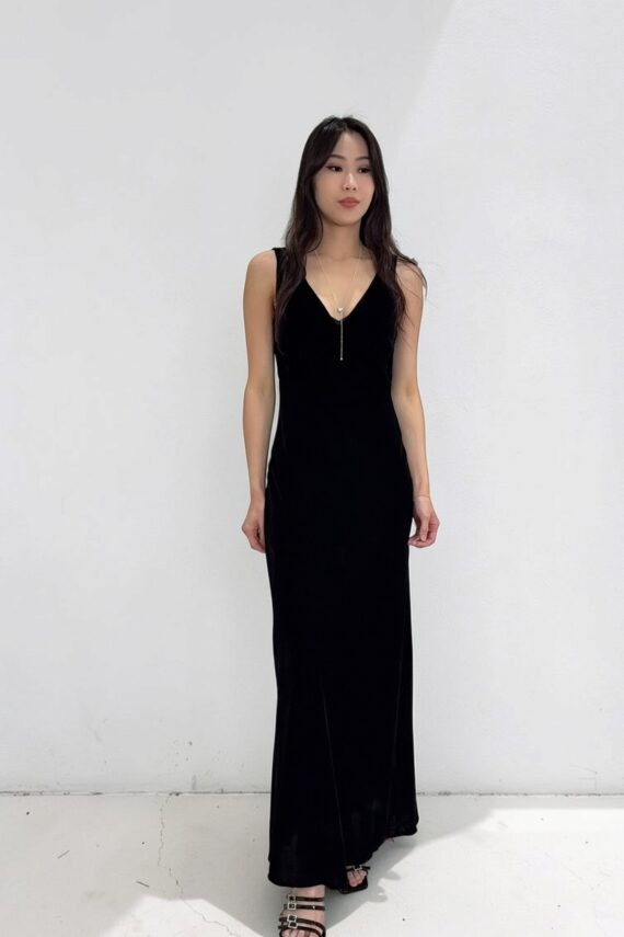 39198 VELVET DINNER DRESS