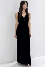 39198 VELVET DINNER DRESS