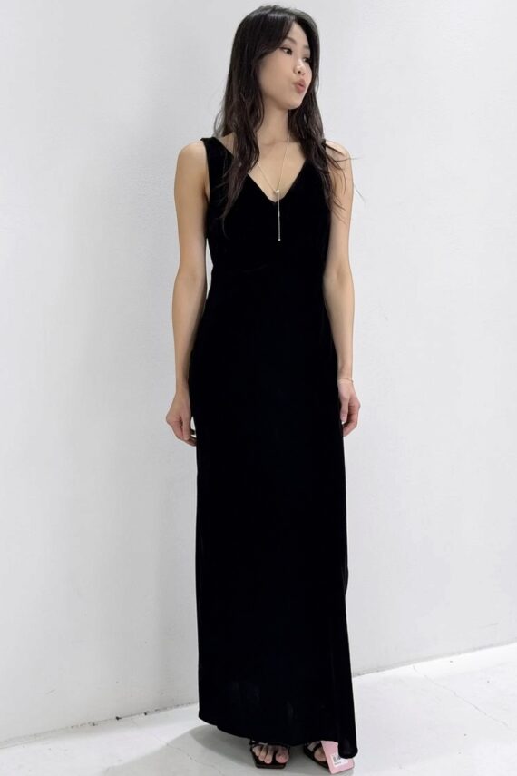39198 VELVET DINNER DRESS