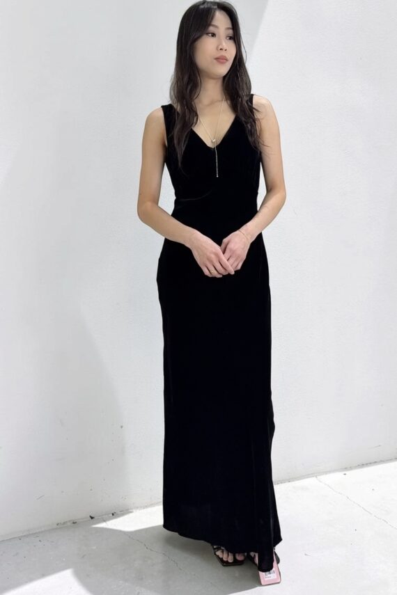 39198 VELVET DINNER DRESS