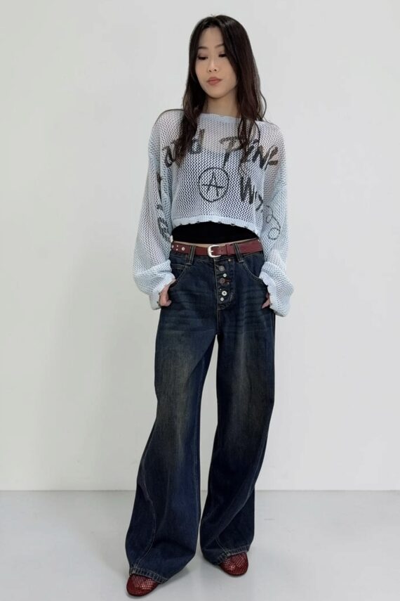 39288 DENIM BARRELO-LEG JEANS