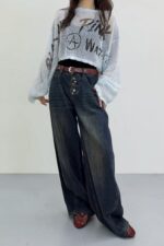 39288 DENIM BARRELO-LEG JEANS