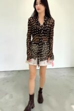 39264 POLKA DOT SHEER TOP