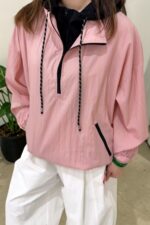 39297 HOODED FAUX-LAYERED LIGHTWEIGHT TOP