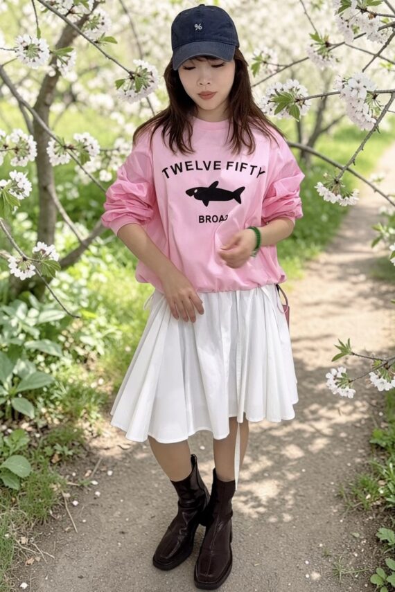 39300 GRAPHIC PRINTED LONG-SLEEVE TOP